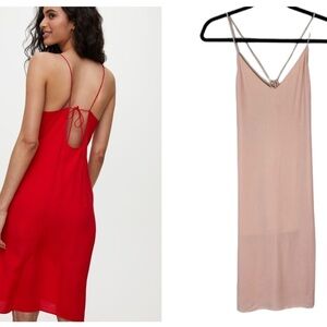 Aritzia Wilfred Free Felicity Dress- Side Slit Slip Dress
